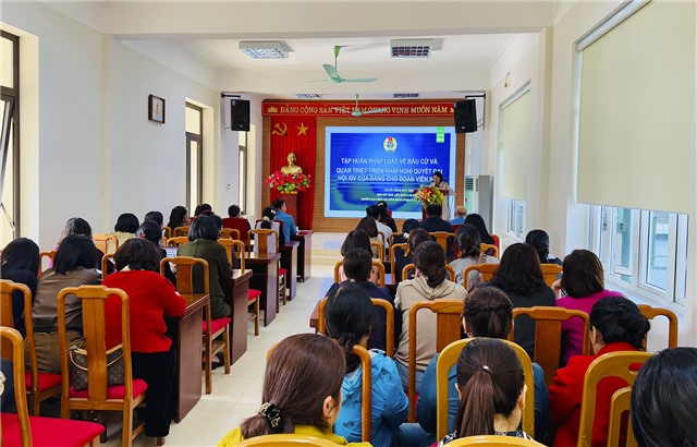 uu888 game pháp luật về bầu cử và quán triệt, triển khai Nghị quyết Đại hội XIV của Đảng cho đoàn viên Công đoàn phường uu888 one