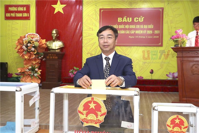 Đồng chí Đào Ngọc Sơn, Phó Bí thư Thường trực Đảng ủy, dự khai mạc Bầu cử Đại biểu Quốc hội khóa XVI và uu888 bet app các cấp nhiệm kỳ 2026-2031 tại khu Thanh Sơn 6