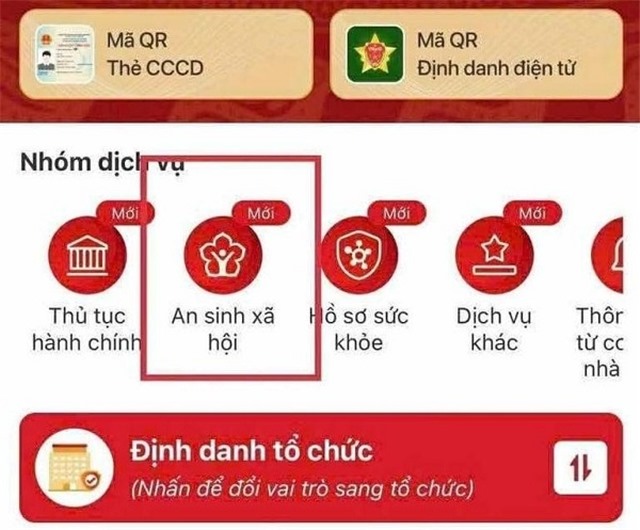Hướng dẫn tích hợp tài khoản hưởng an sinh u8888 trên VNeID cho người dân
