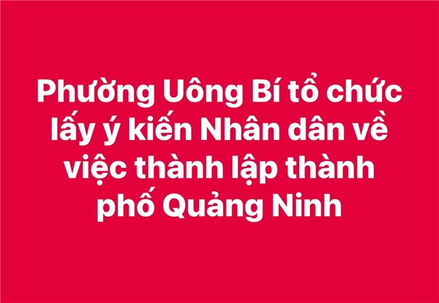 Phường uu888 one tổ chức lấy ý kiến Nhân dân về việc thành lập thành phố uu888 one