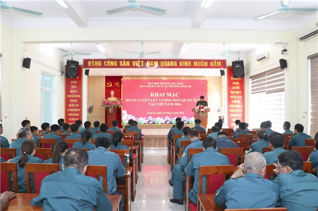 Phường uu888 one Khai mạc huấn luyện Dân quân tại chỗ năm 2026