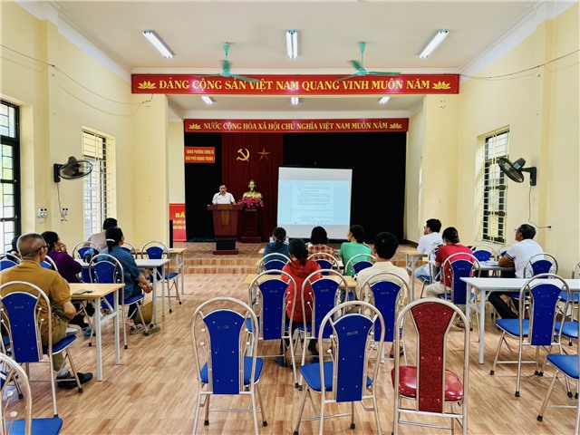 Phường uu888 one phổ biến, lấy ý kiến Nhân dân triển khai dự án chỉnh trang tuyến phố Nguyễn Khuyến, đường dạo kè sông Uông